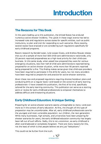 Preschool Preparedness for an Active Shooter (Preparing for the Unexpected),Used