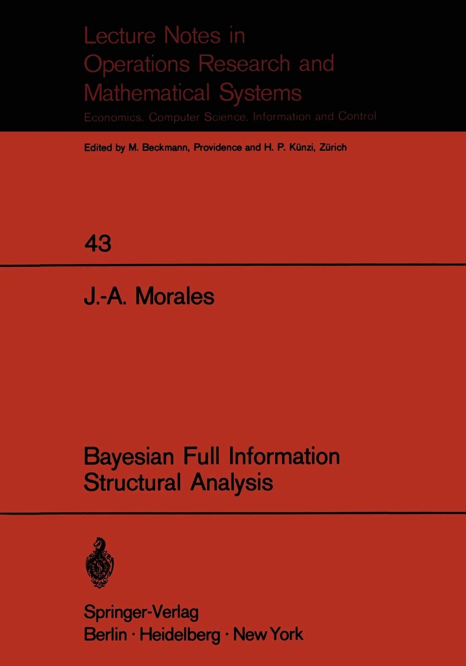 Bayesian Full Information Structrual Analysis: With An Application To The Study Of The Belgian Beef Market (Lecture Notes In Eco,Used