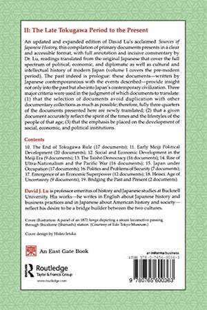 Japan: A Documentary History : The Late Tokugawa Period To The Present (Japan - A Documentary History) -Used