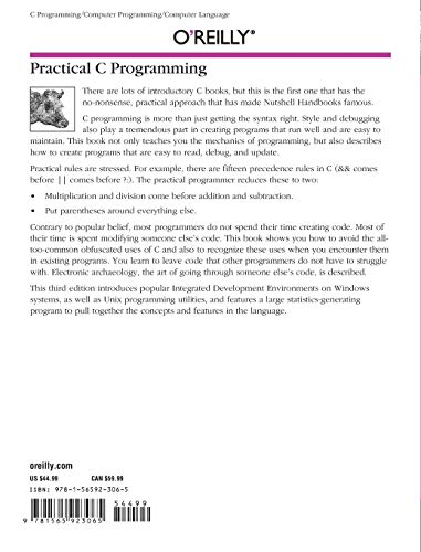 Practical C Programming: Why Does 2+2 = 5986? (Nutshell Handbooks),Used