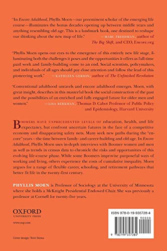 Encore Adulthood: Boomers on the Edge of Risk, Renewal, and Purpose,Used