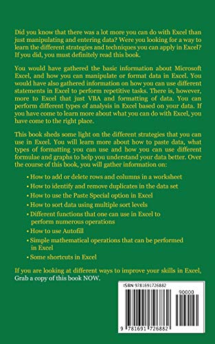 EXCEL :The Ultimate Comprehensive StepbyStep Guide to Strategies in Excel Programming (Formulas, Shortcuts and Spreadsheets),Used