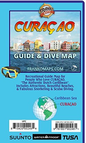 Curacao Dive & Adventure Guide Franko Maps Waterproof Map