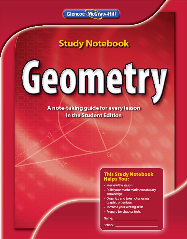 Geometry, Study Notebook (MERRILL GEOMETRY),New