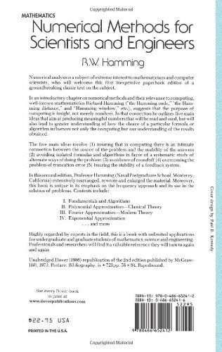 Numerical Methods For Scientists And Engineers (Dover Books On Mathematics),New