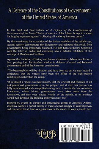 A Defence of the Constitutions of Government of the United States of America: Volume III,Used