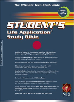 Student's Life Application Bible: New Living Translation, burgundy bonded leather,Used