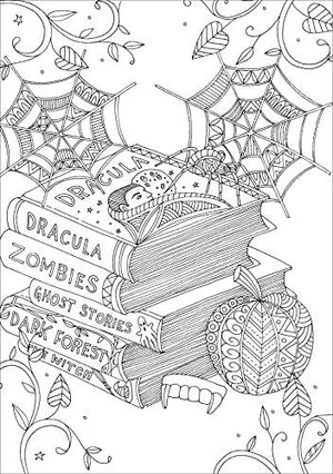 Spooky Coloring Book & Word Search,Used