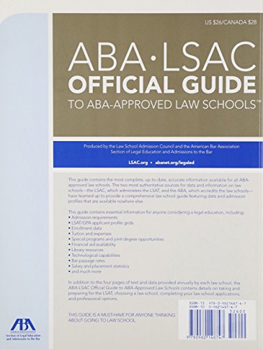 ABALSAC Official Guide to ABAApproved Law Schools 2011 (Aba Lsac Official Guide to Aba Approved Law Schools),Used