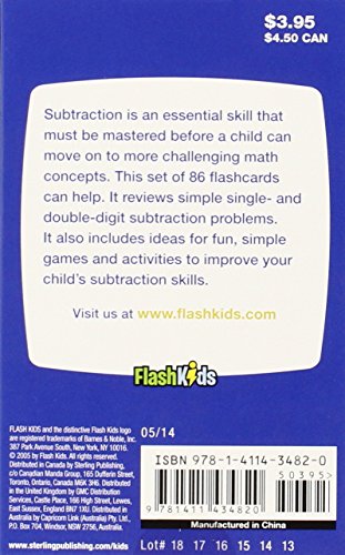 Subtraction (Flash Kids Flash Cards),New