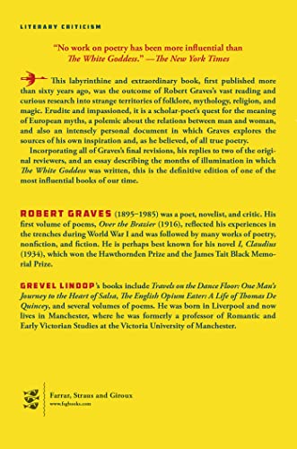 The White Goddess: A Historical Grammar Of Poetic Myth (Fsg Classics),Used