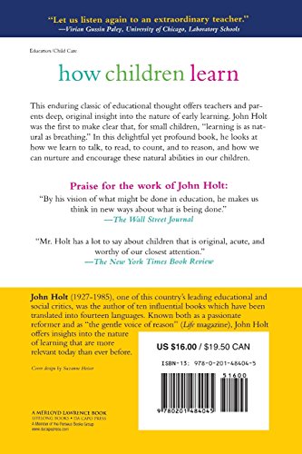 How Children Learn (Classics In Child Development),New