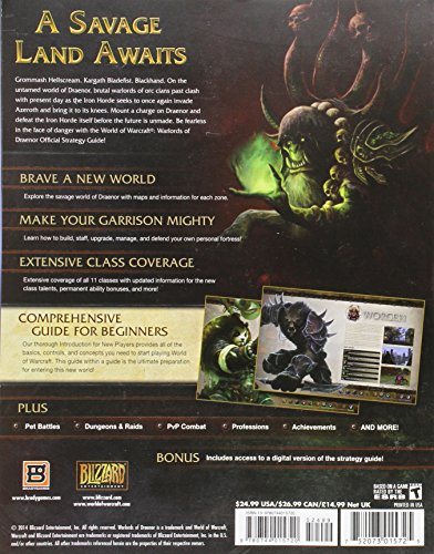 World of Warcraft Warlords of Draenor: Official Strategy Guide,Used
