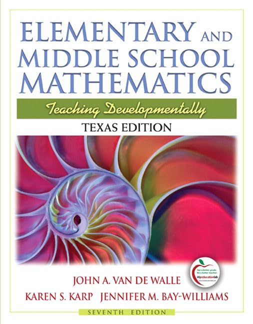 Elementary and Middle School Mathematics: Teaching Developmentally, 7th Edition,Used