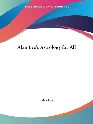 Alan Leo's Astrology for All,Used