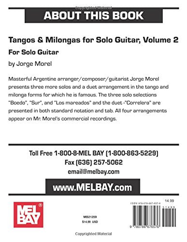Tangos & Milongas for Solo Guitar, Volume 2: For Solo Guitar,Used