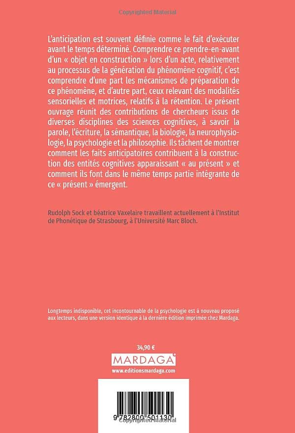 Lanticipation: ?lhorizon du Pr?ent (French Edition),Used