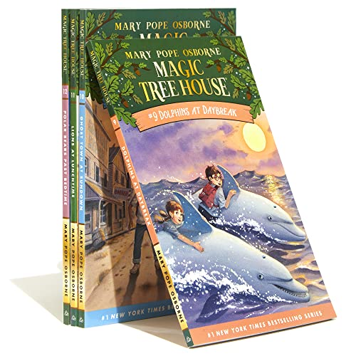 Magic Tree House Boxed Set, Books 912: Dolphins at Daybreak, Ghost Town at Sundown, Lions at Lunchtime, and Polar Bears Past Be,New