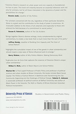Power in the City: Clarence Stone and the Politics of Inequity (Studies in Government and Public Policy),Used