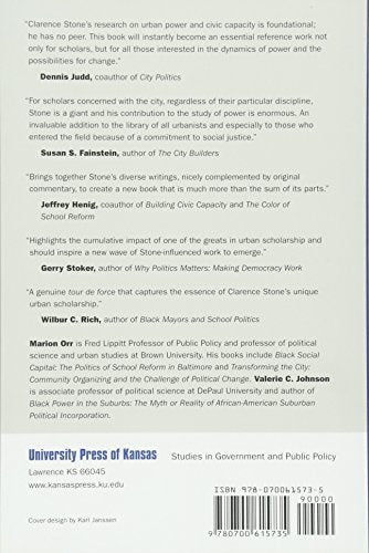 Power in the City: Clarence Stone and the Politics of Inequity (Studies in Government and Public Policy),Used