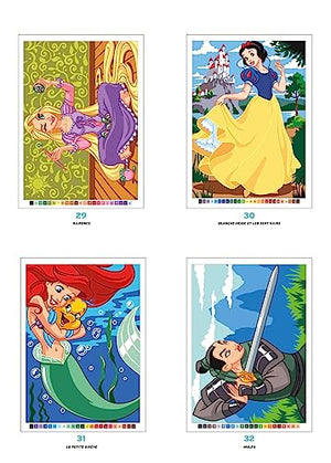 Coloriages mystres Disney  Princesses: Coloriez les chiffres et dcouvrez l'image,New