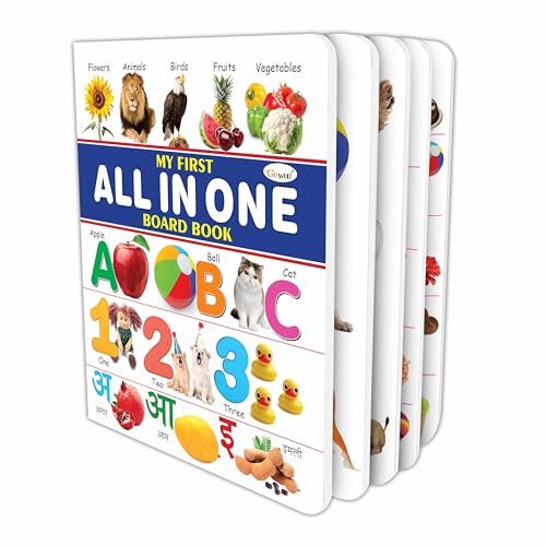 ChildrenS Educational Board Book Collection : My First All In One Board Book Learning Book For Preschoolers, Educational Picture Books For Toddlers