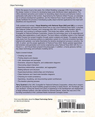 Visual Modeling With Rational Rose 2002 and Uml,Used