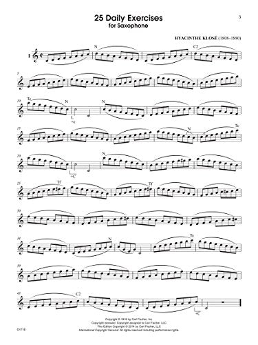 O1718  25 Daily Exercises for Saxophone,Used