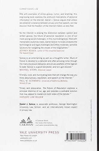 The Future of Reputation: Gossip, Rumor, and Privacy on the Internet,Used