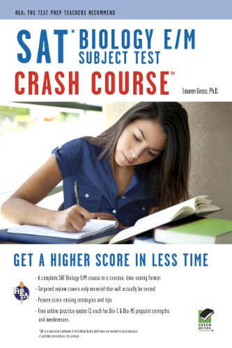 SAT Subject Test : Biology E/M Crash Course Book + Online (SAT PSAT ACT (College Admission) Prep),Used