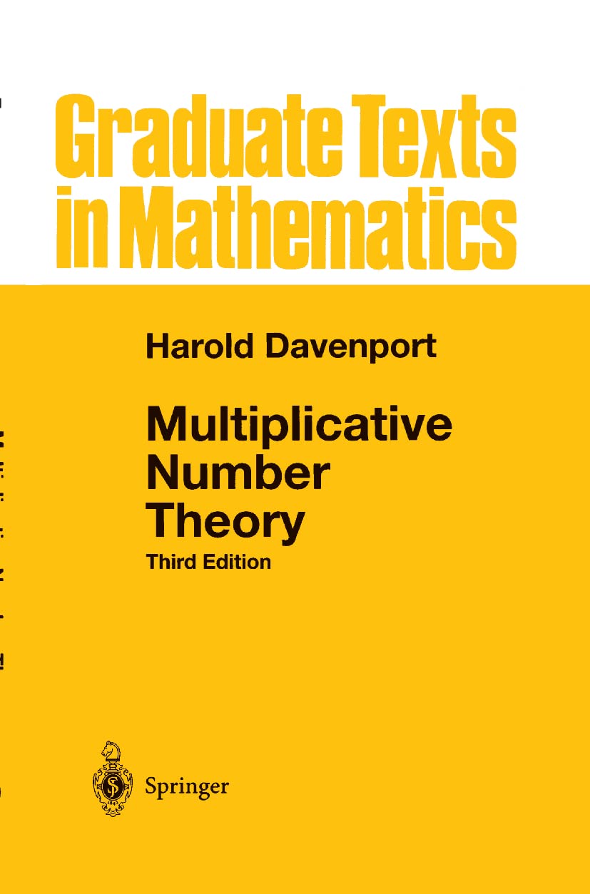 Multiplicative Number Theory (Graduate Texts in Mathematics, 74),Used