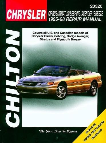 Chrysler Cirrus, Stratus, Sebring, Avenger, And Breeze, 199598 (Chilton Total Car Care Series Manuals),New