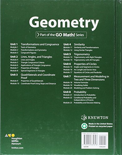 Hmh Geometry: Student Edition 2015