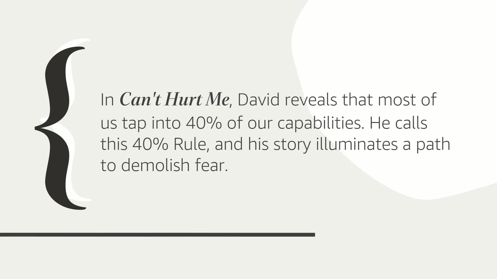 Can't Hurt Me: Master Your Mind and Defy the Odds,New