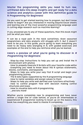 R Programming for Beginners: An Introduction to Learn R Programming with Tutorials and HandsOn Examples,Used