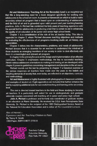 Art And Adolescence: Teaching Art At The Secondary Level,New