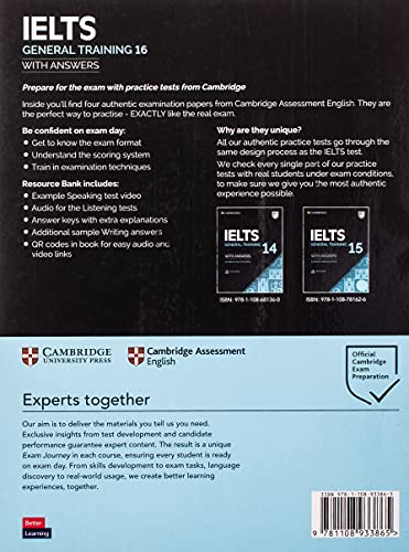 IELTS 16 General Training Student's Book with Answers & Audio - Complete Resource Bank for IELTS Practice Tests