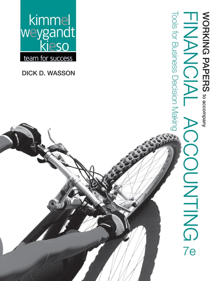 Working Papers to accompany Financial Accounting: Tools for Business Decision Making, 7e,Used
