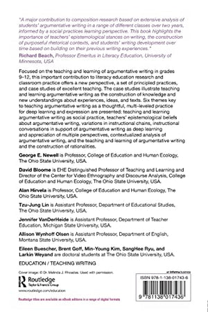 Teaching and Learning Argumentative Writing in High School English Language Arts Classrooms,Used