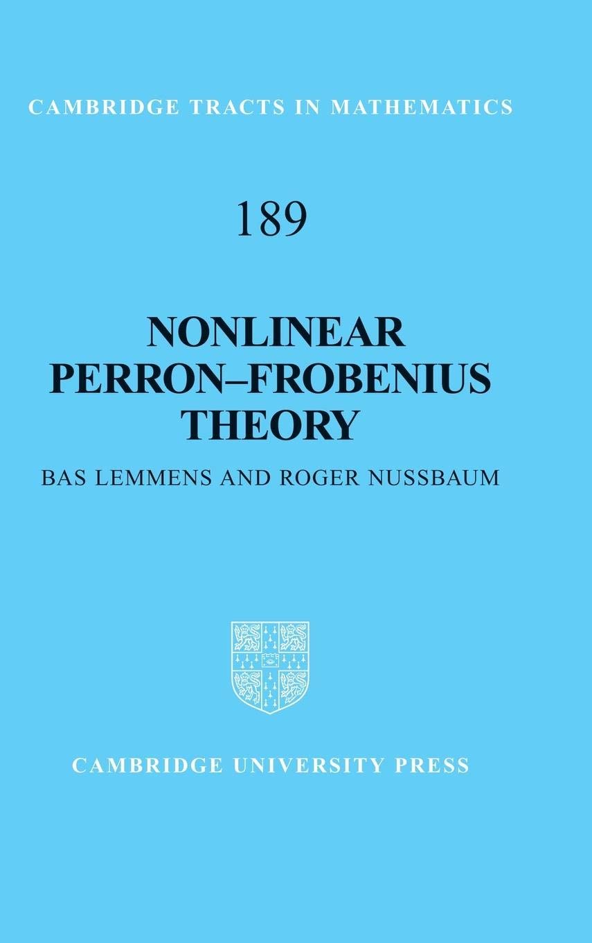 Nonlinear PerronFrobenius Theory (Cambridge Tracts in Mathematics, Series Number 189),Used