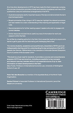 Essentials of WTO Law,Used