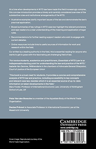 Essentials of WTO Law,Used