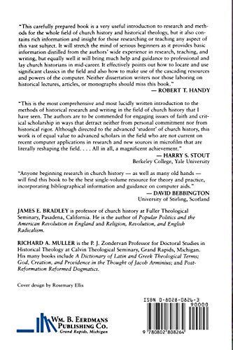 Church History: An Introduction to Research, Reference Works, and Methods,Used