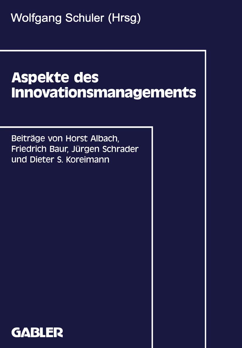 Aspekte Des Innovationsmanagements (German Edition),Used