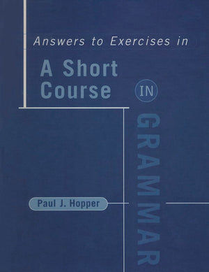 Short Course in Grammar, Answer Book,New