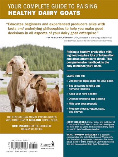 Storey's Guide to Raising Dairy Goats, 5th Edition: Breed Selection, Feeding, Fencing, Health Care, Dairying, Marketing,New