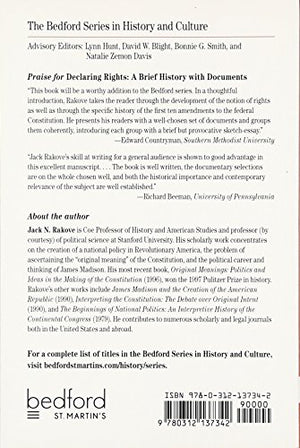 Declaring Rights: A Brief History With Documents (The Bedford Series In History And Culture)-new