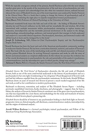 Elizabeth Severn (Psychoanalytic Inquiry Book Series),Used