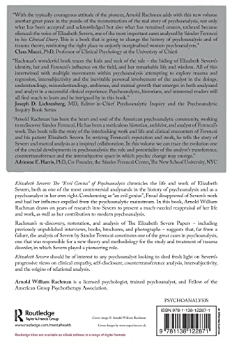 Elizabeth Severn (Psychoanalytic Inquiry Book Series),Used