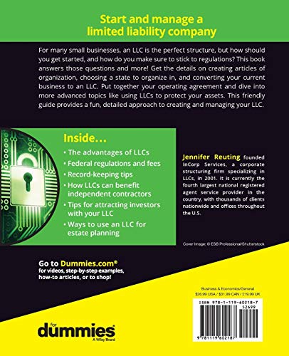Limited Liability Companies For Dummies, 3rd Edition (For Dummies (Business & Personal Finance)),Used
